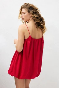 Bubble-hem strappy dress