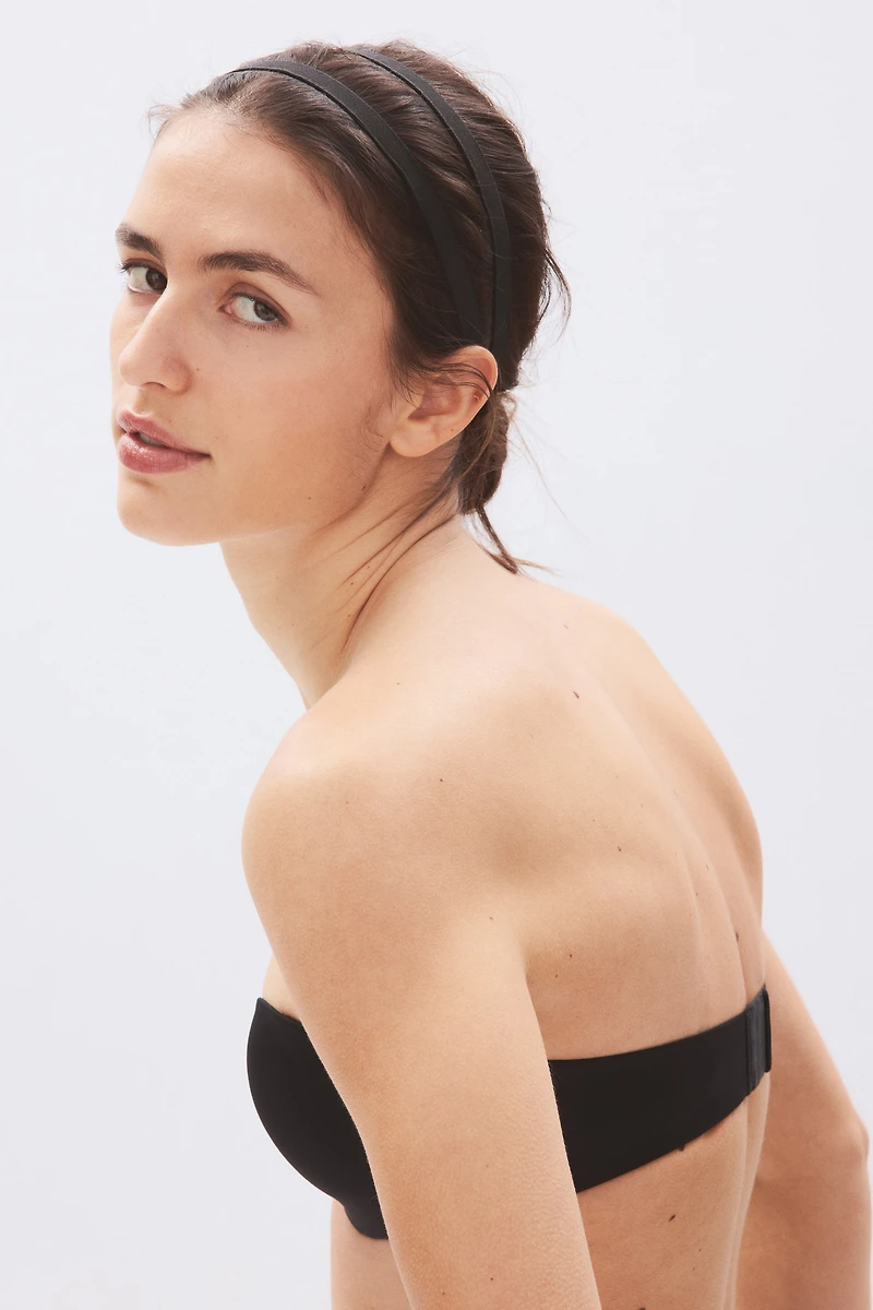 Padded Microfiber Balconette Bra