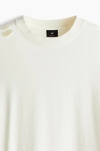 Oversized Fit Distressed-Look T-shirt
