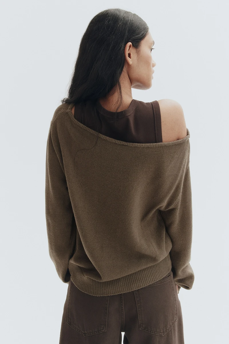 Off-the-Shoulder Sweater