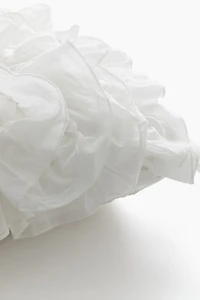 Ruffled Cotton Cushion Cover