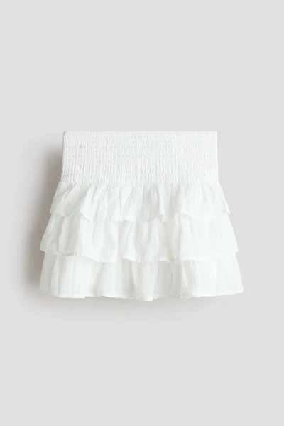 Jupe à étages en coton