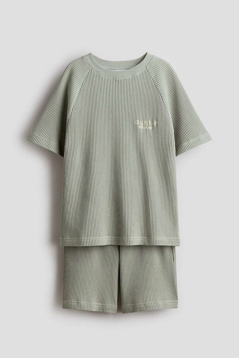 Ensemble 2 pièces en jersey gaufré