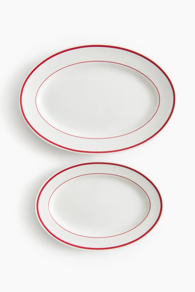 2-Pack Porcelain Serving Plates