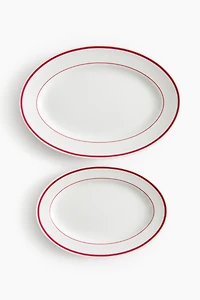 2-Pack Porcelain Serving Plates