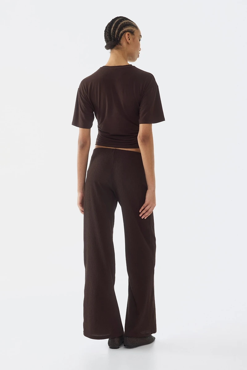 Tie-Detail Jersey Pants