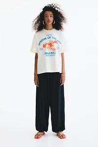 Oversized T-Shirt with Printed Motif