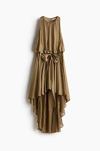 Voluminous Tie-Detail Dress