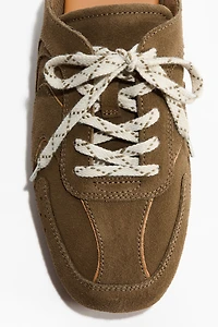 Suede Sneaker-Style Mules