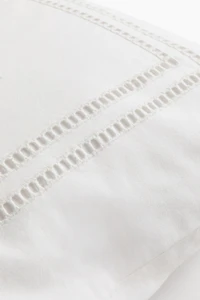 Eyelet-Embroidered Cushion Cover