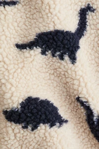 Printed Teddy Fleece Jacket