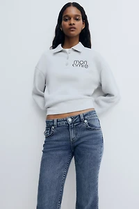 Jean évasé taille basse