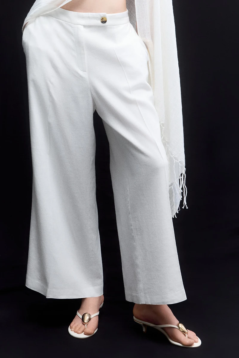 Dressy Linen-Blend Pants