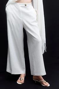 Dressy Linen-Blend Pants