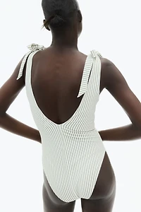 Padded-Cup High-Leg Swimsuit