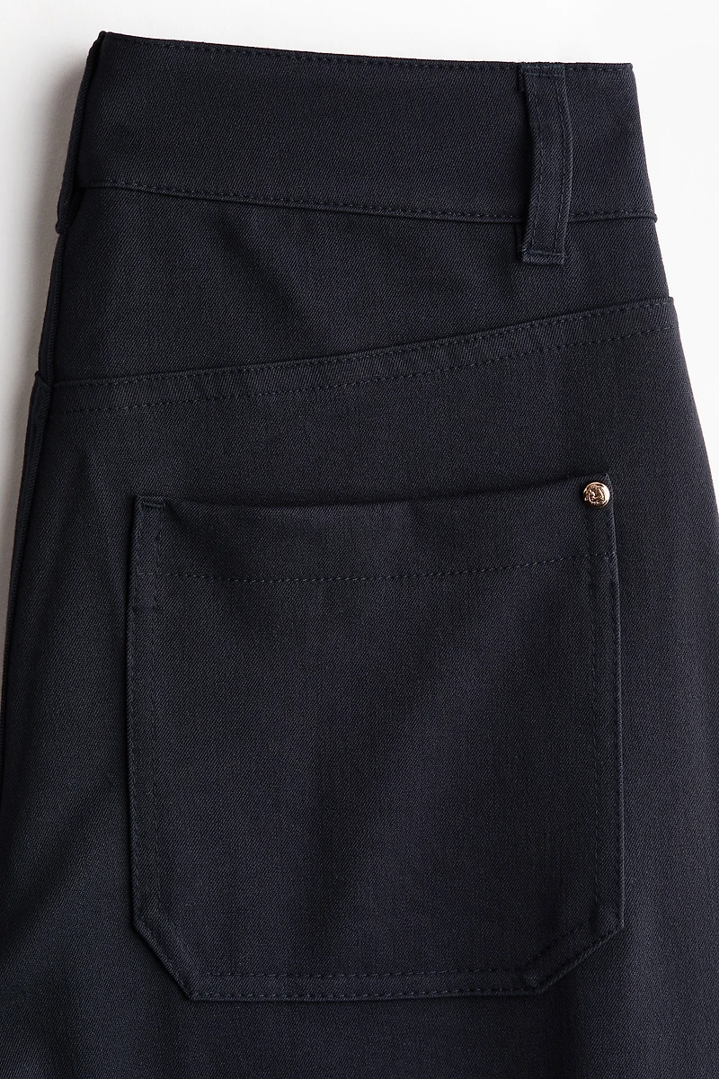 Flared Twill Pants