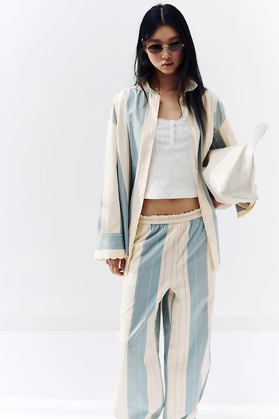 Loose-Fit Poplin Pants