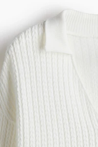 Oversized Cable-Knit-Look Sweater