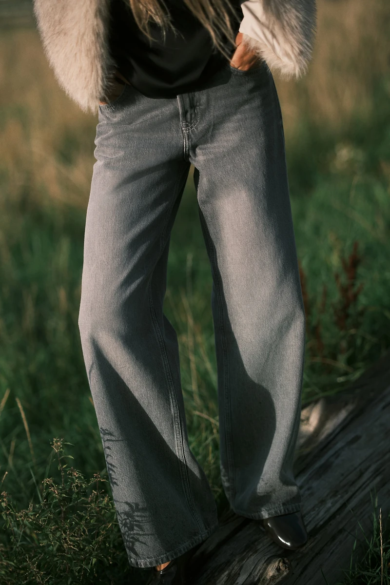 Jean ample taille haute