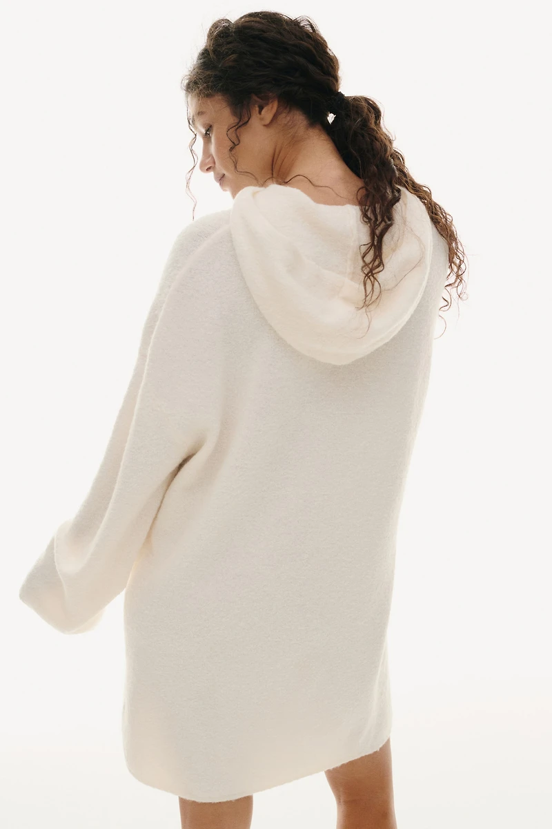Hooded Wool-Blend Dress