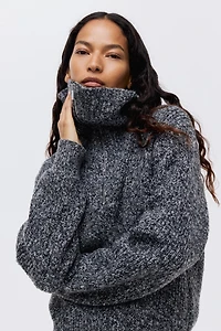 Rib-Knit Half-Zip Sweater