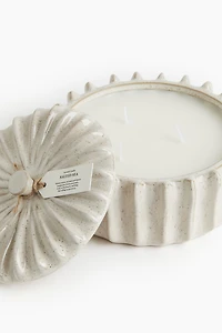 Scented Candle in Stoneware Holder