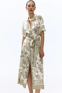 Tie-belt Shirt Dress