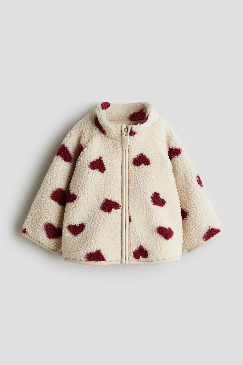Printed Teddy Fleece Jacket