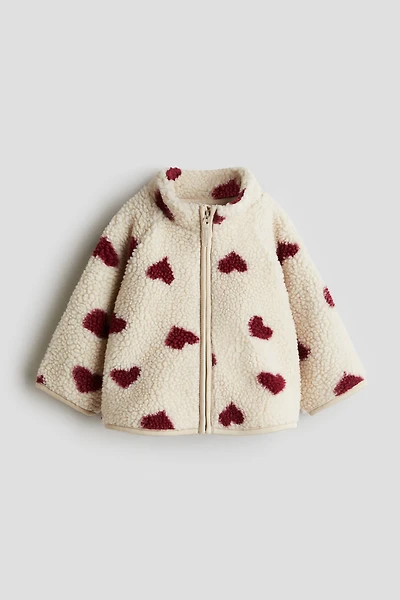 Printed Teddy Fleece Jacket