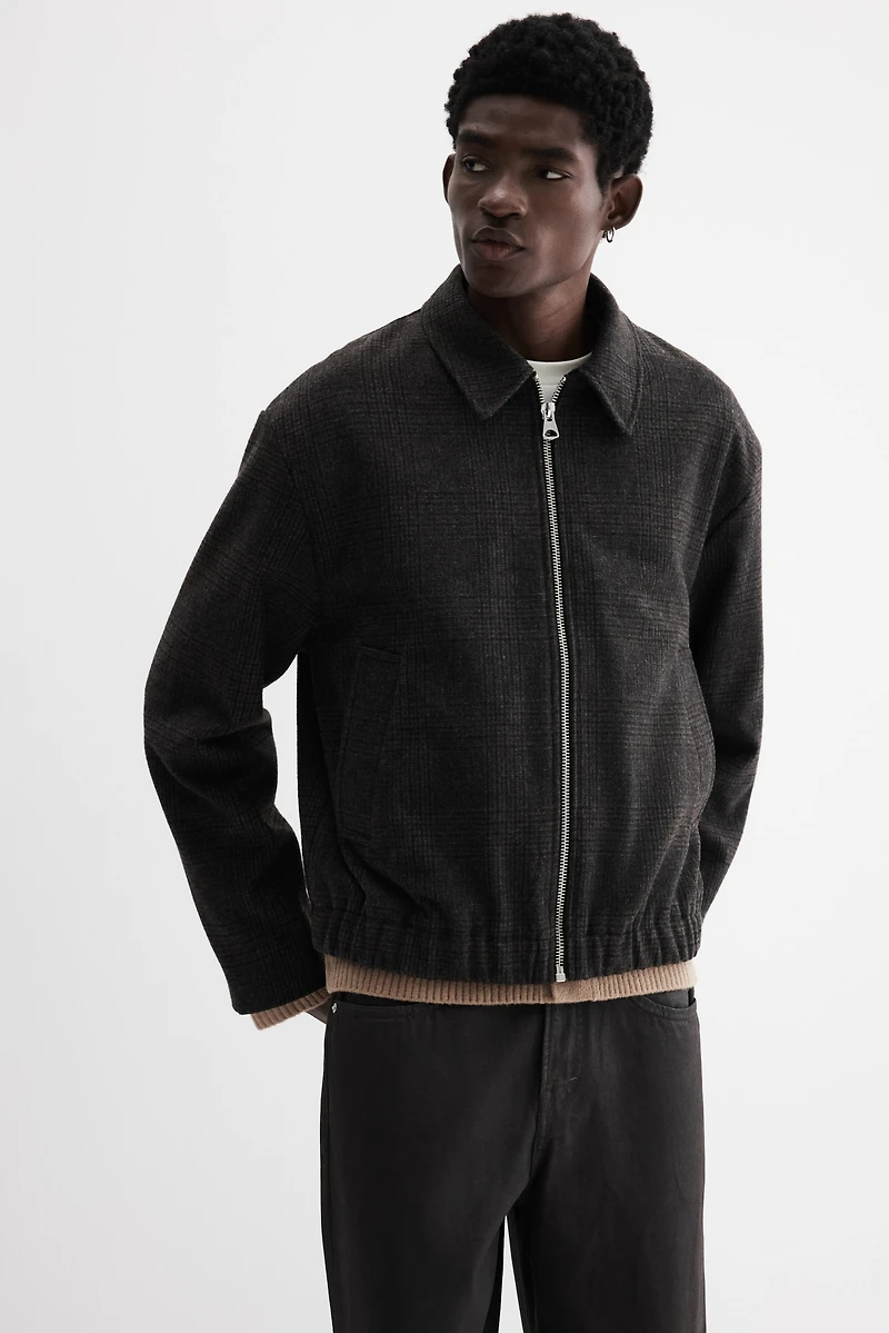 Regular-Fit Felted Shacket