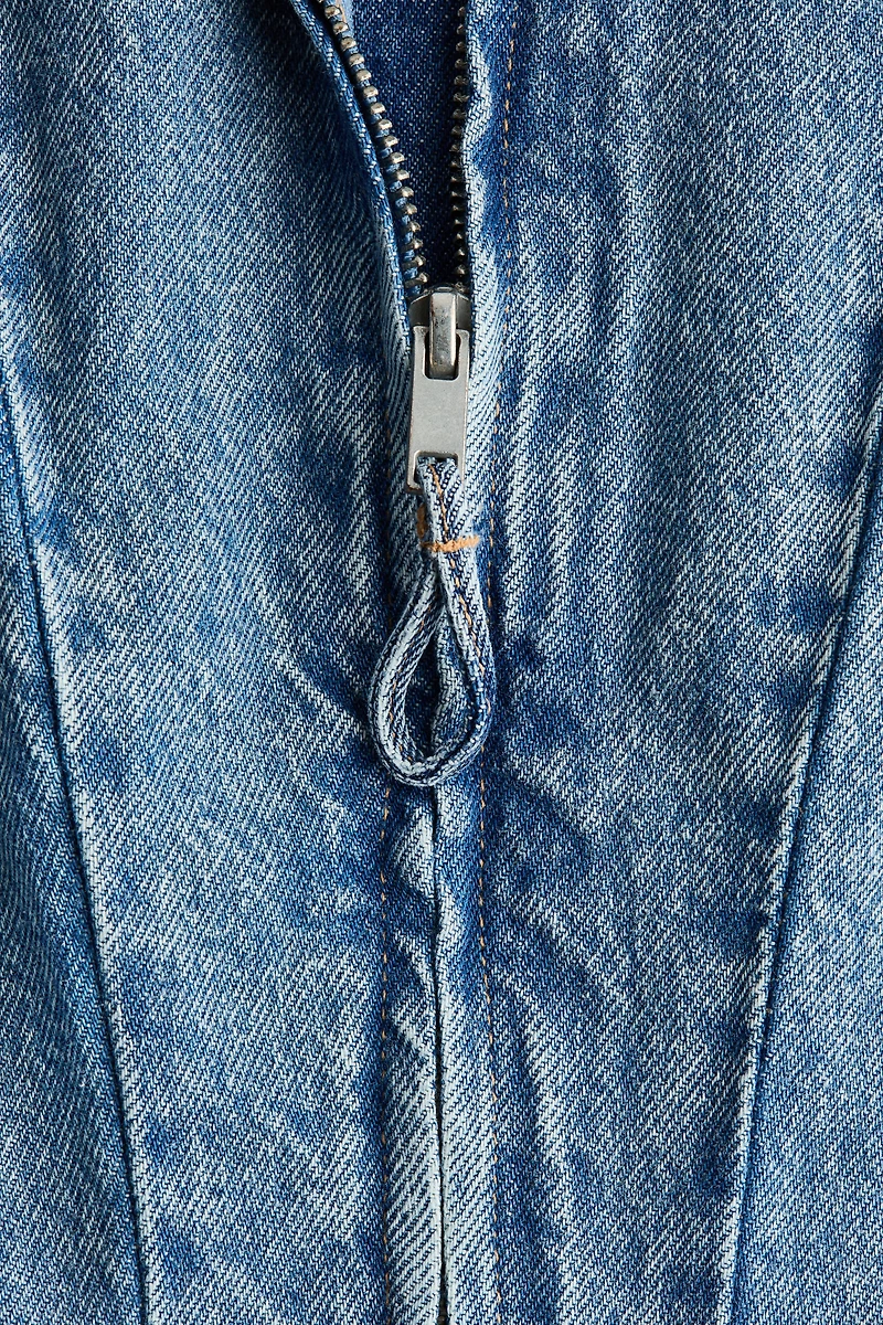 Robe en denim avec jupe évasée