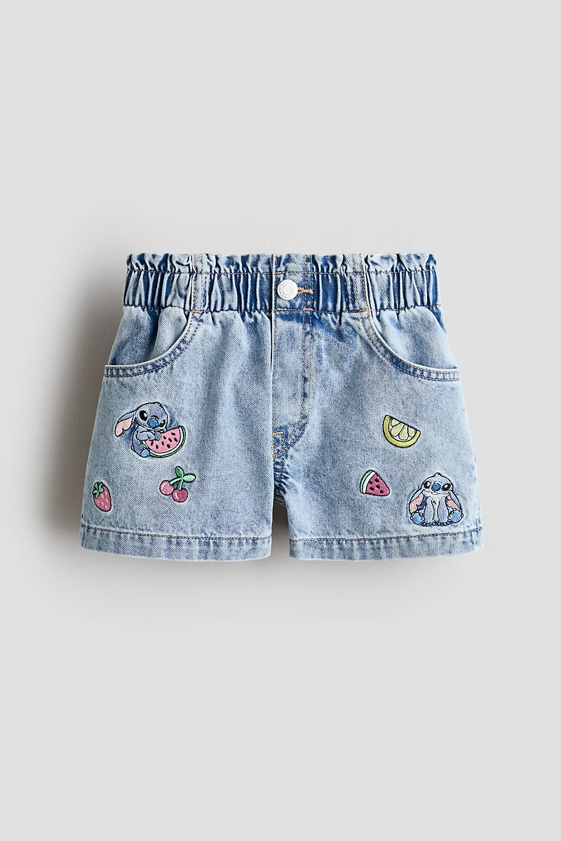Loose Fit Denim Shorts
