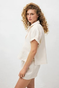 Short de plage en lin