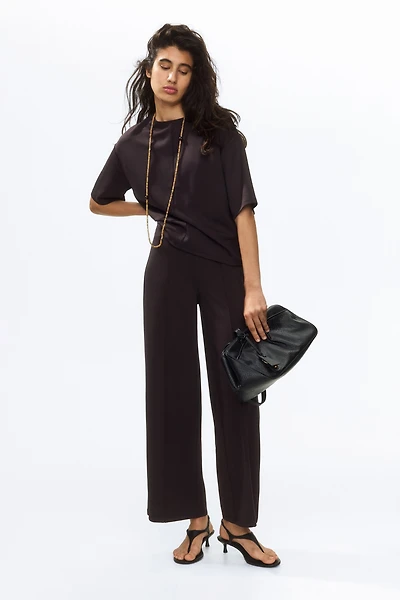 Crease-Front Jersey Pants
