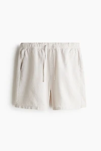 Short coupe décontractée en lin mélangé
