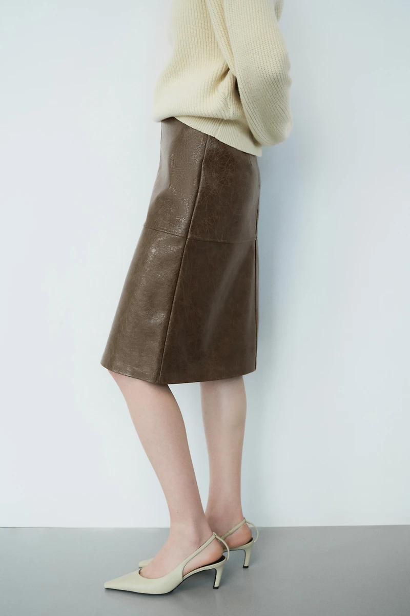 Jupe en tissu enduit