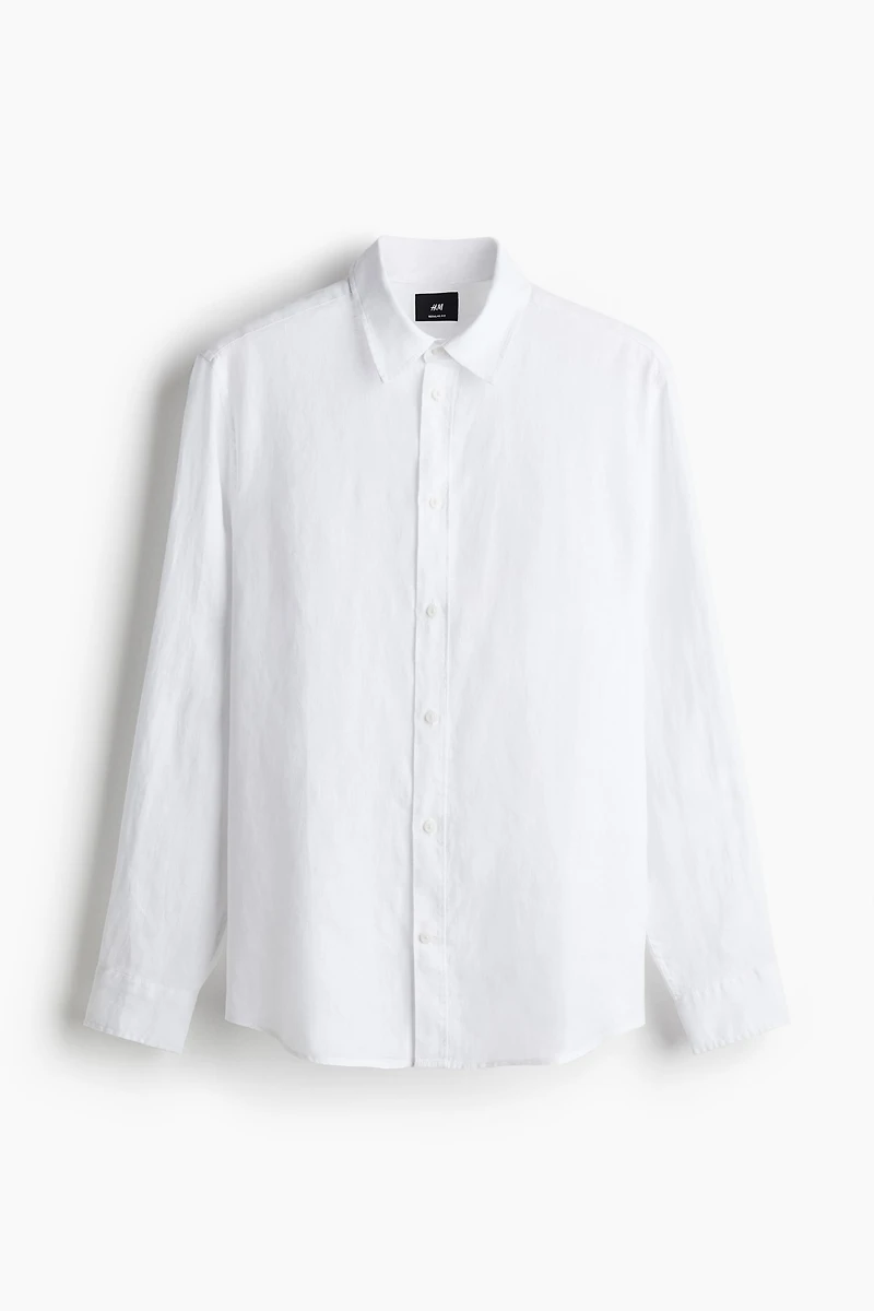 Regular-Fit Linen Shirt
