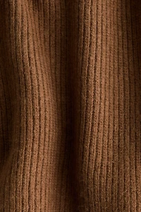 Rib-Knit Mock Turtleneck Sweater