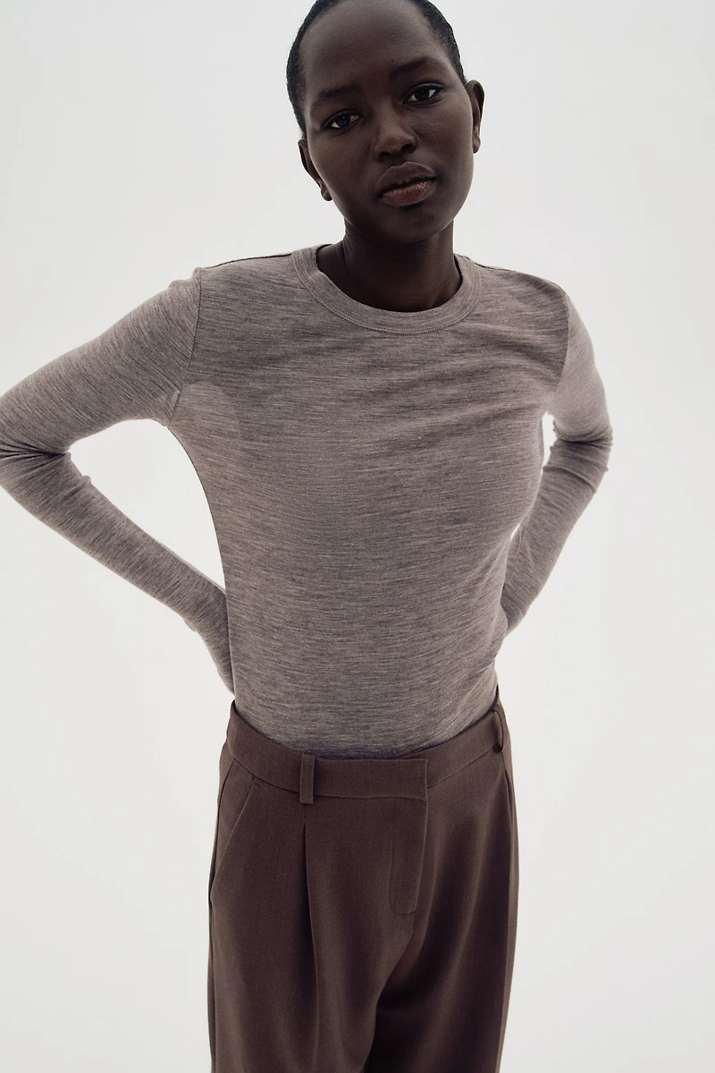Haut en tricot de laine fin