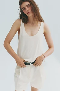 Short sur mesure en lin mélangé