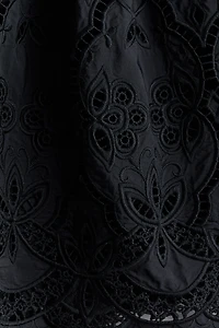 Eyelet-Embroidered Drawstring Skirt