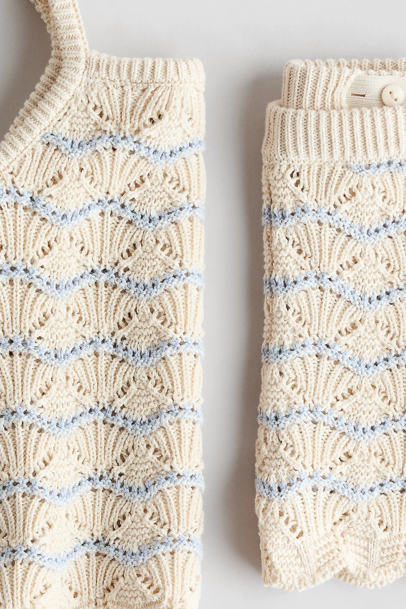 2-Piece Pointelle-Knit Cotton Set