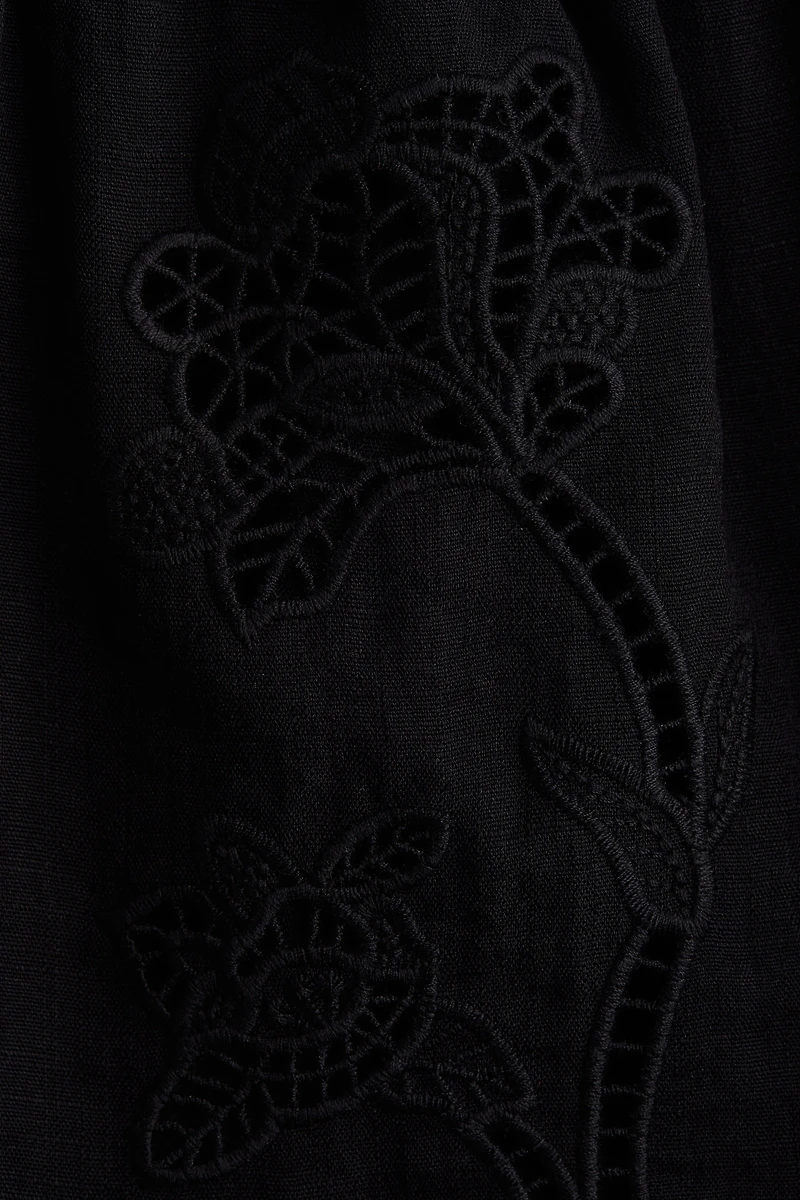 Shorts with Eyelet Embroidery