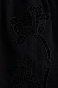 Shorts with Eyelet Embroidery