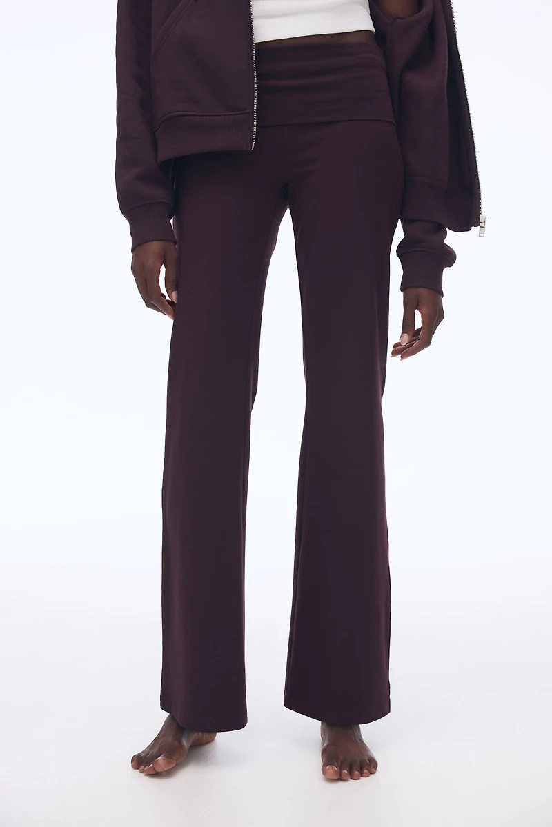 Pantalon en coton avec ceinture repliée