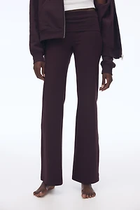 Pantalon en coton avec ceinture repliée