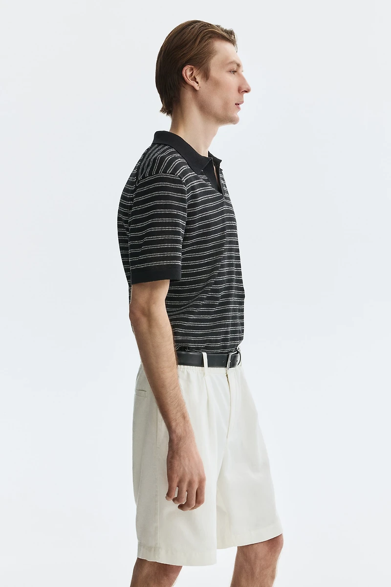 Short décontracté en lin mélangé