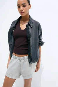 Denim Pull-On Shorts