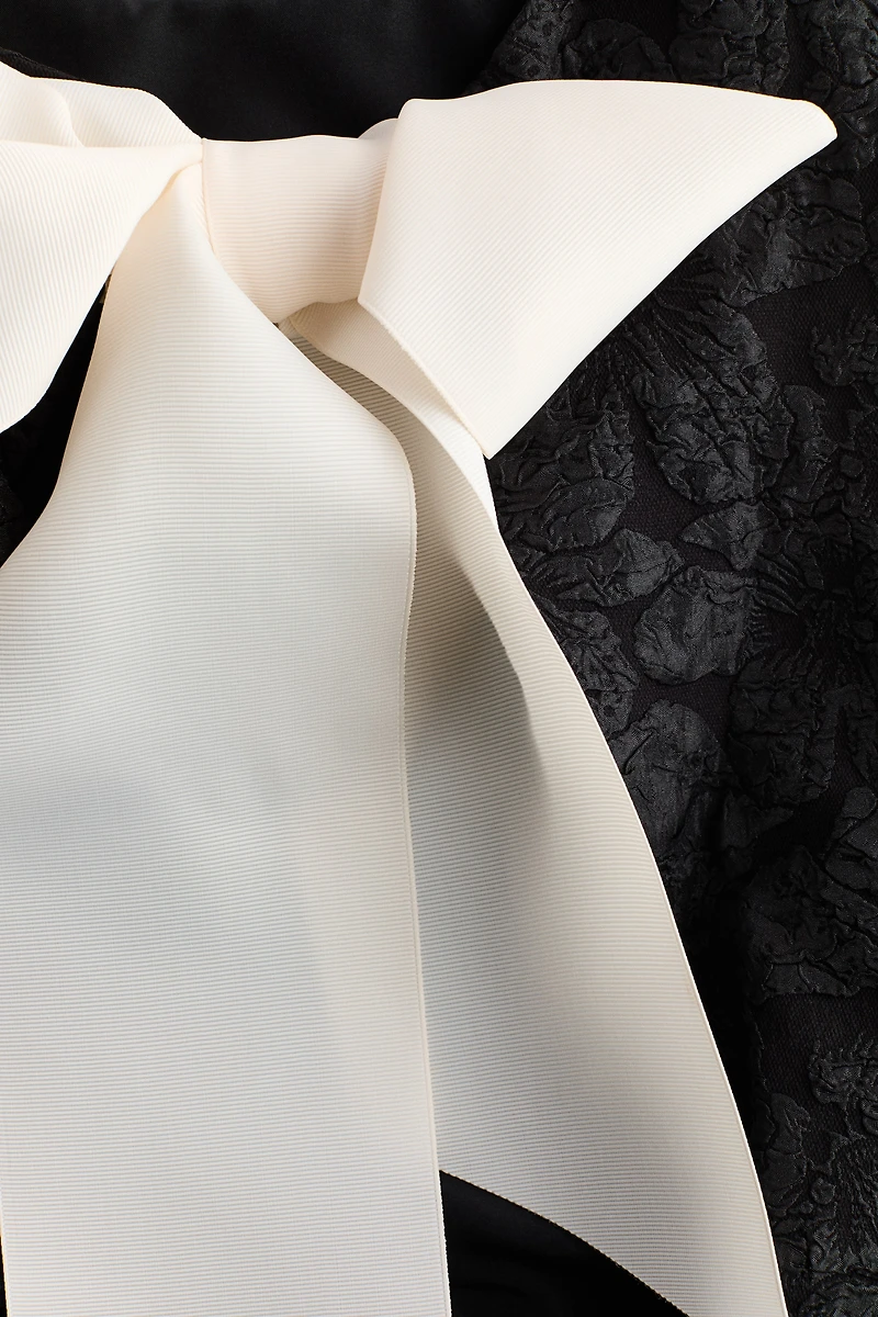 Bow-Detail Peplum Top