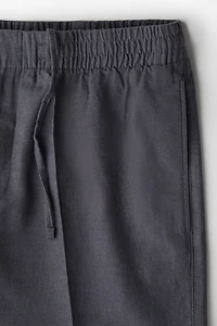 Regular-Fit Linen-Blend Shorts